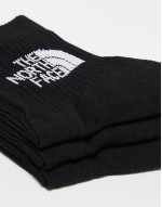 Simple Dome 3 pack logo ankle socks in black