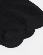 Simple Dome 3 pack logo ankle socks in black