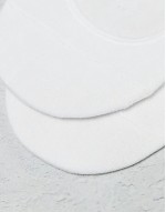 2 pack sneaker socks in white