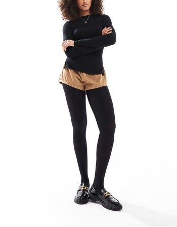 2 pack  80 denier tights in black - BLACK