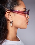 oversized aviator sunglasses in pink