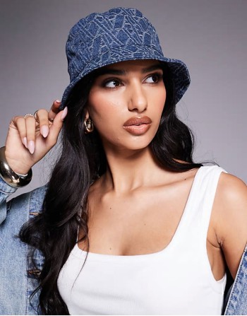 Special Offer monogram bucket hat in mid blue