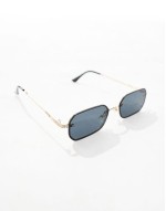 retro black lense sunglasses in gold