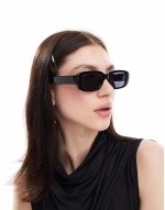 small rectangle sunglasses in black