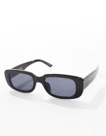 small rectangle sunglasses in black