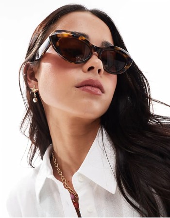 soft cat eye sunglasses in tortoiseshell