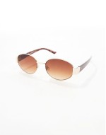rounded sunglasses in brown