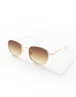 Hello round metal frame sunglasses in matte gold