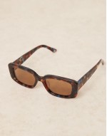 acetate mid square sunglasses with polarised lens