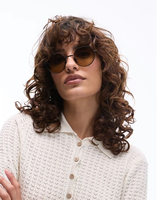 The Vietri hex metal sunglasses with gradient lens