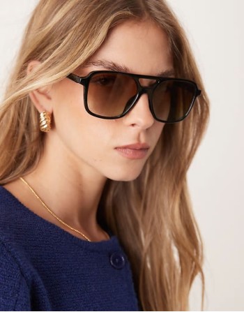 New aviator sunglasses in black