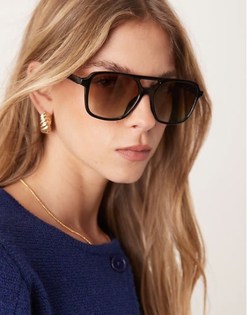 New aviator sunglasses in black