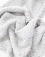 fluffy tassel scarf in light grey marl